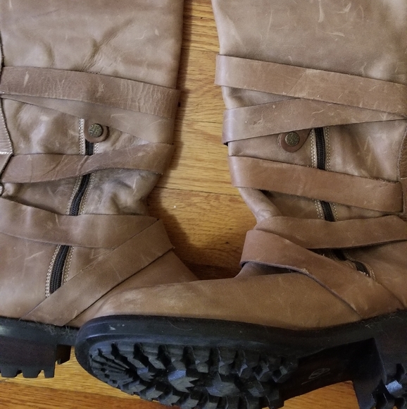 Fabianelli Tall Brown Leather Boots With Rarrit Fur Size 36 - Picture 2 of 11